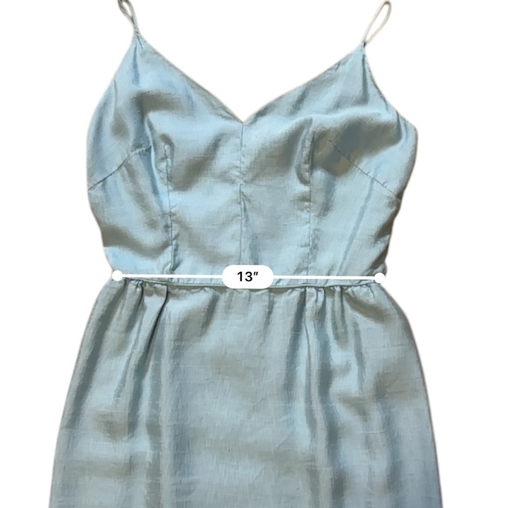 Elegant Evening Pin Up Retro Vintage Dress Light Blue Size Small - Picture 10 of 12